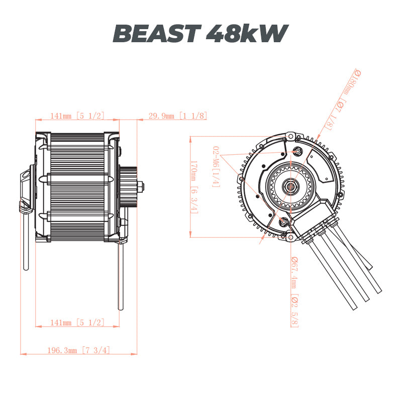 Moteur Haute Performance VTB (Beast 48kW ou Ryuga 81kW) / SUR-RON Ultra Bee
