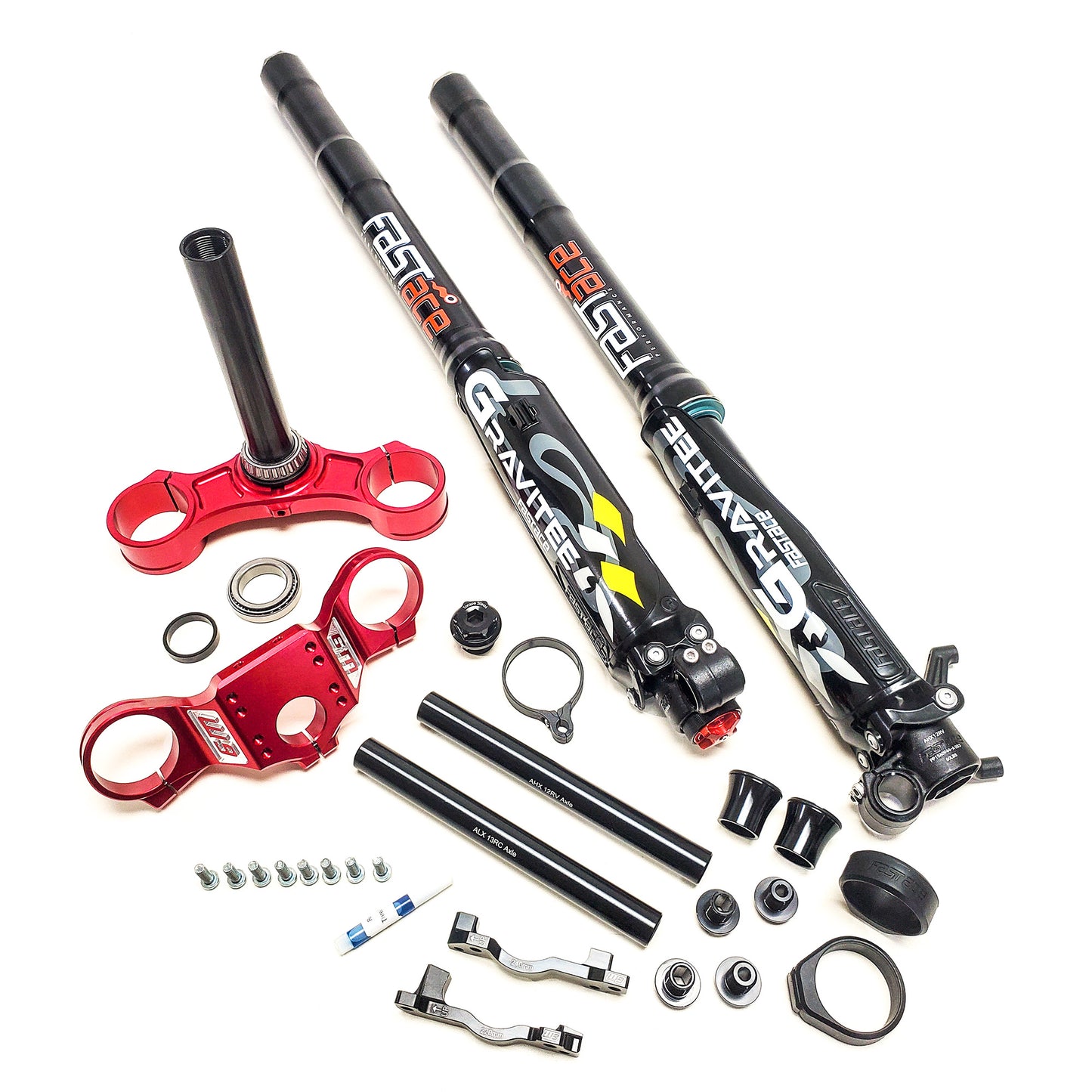 Kit Complet Fourche FastAce Gravitee Préparée Warp 9 & Tés Drop Crown / E-Moto