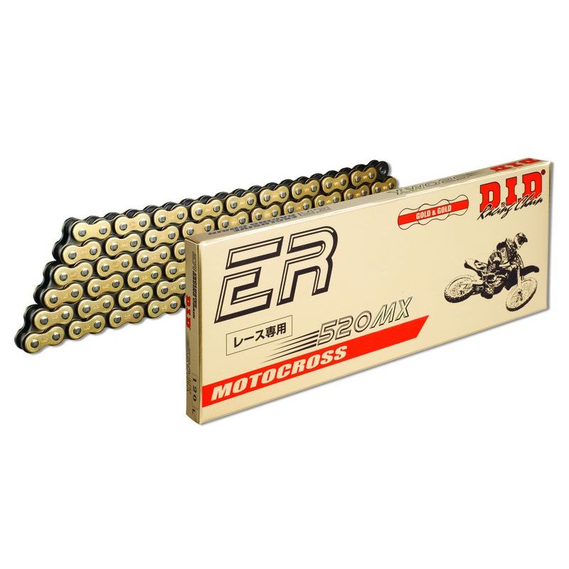 DID 520 ERT3 Racing Chain – 120 Links, Gold, For Motocross & Dirt Bikes