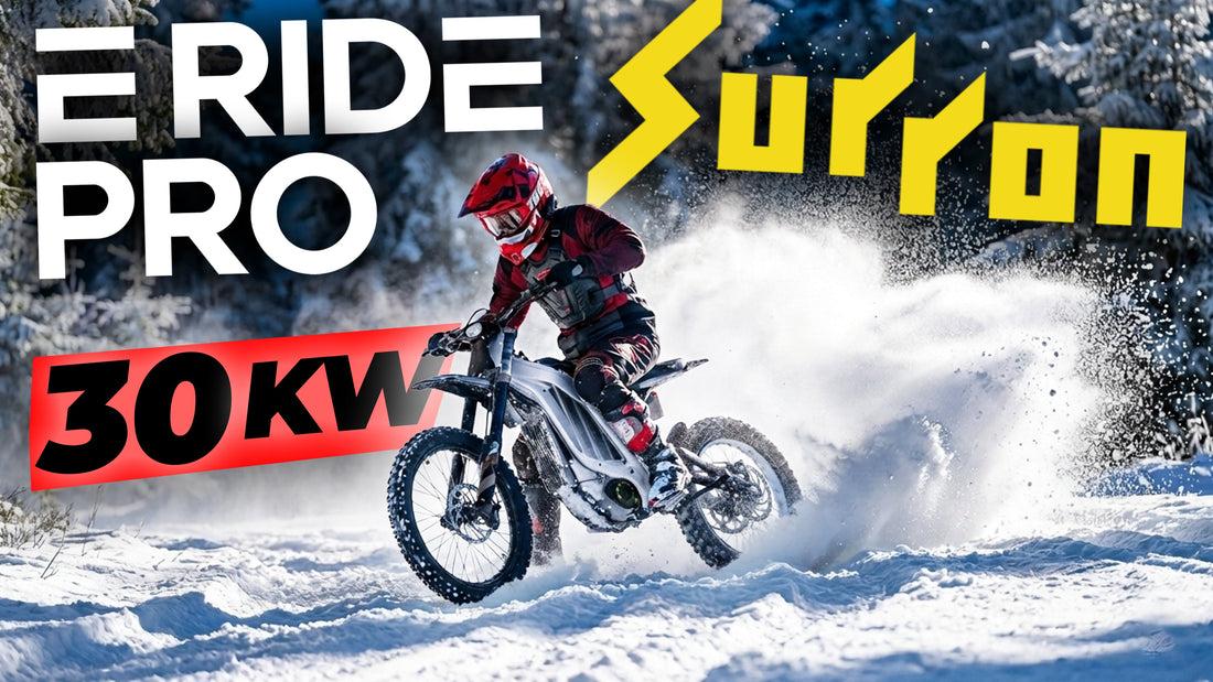Ride Hivernal : Quelle moto s'en sort le mieux dans la neige ? (Sur-Ron vs E-Ride)