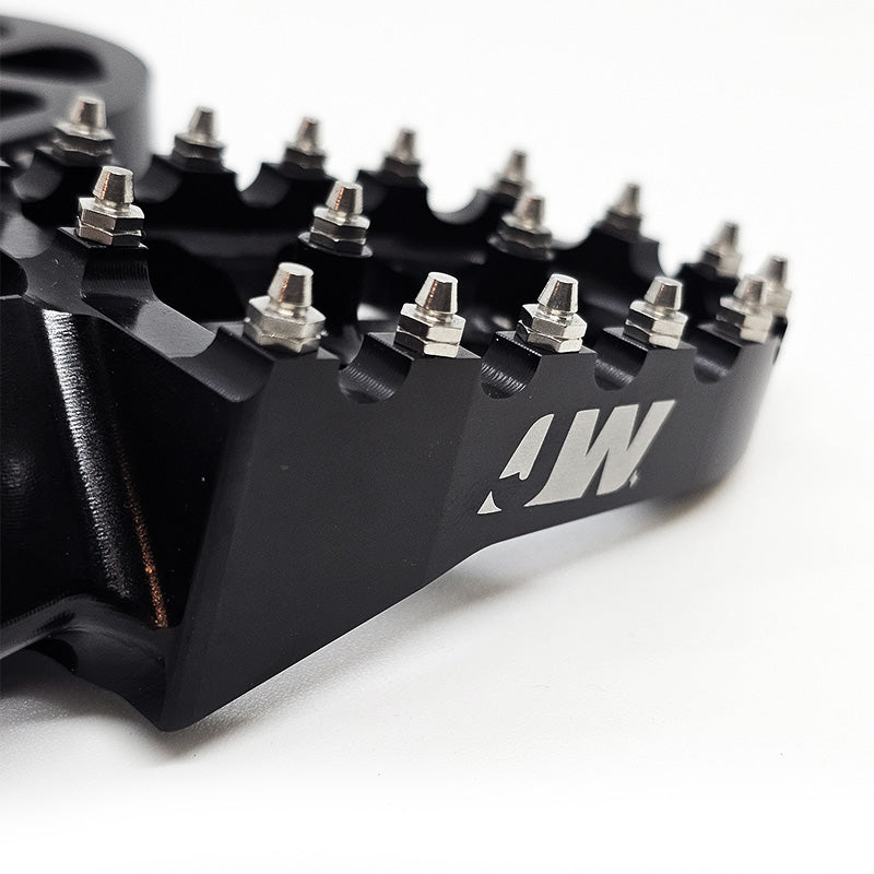 Cale-Pieds JW Aluminium CNC Noirs / E-MOTO
