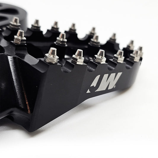 Cale-Pieds JW Aluminium CNC Noirs / E-MOTO