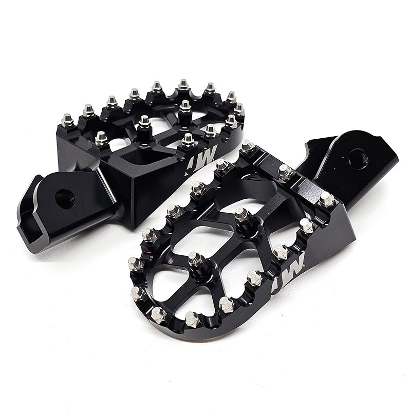 Cale-Pieds JW Aluminium CNC Noirs / E-MOTO