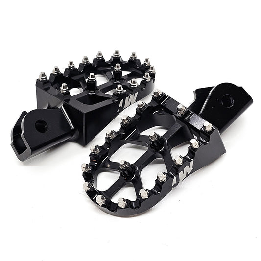 Cale-Pieds JW Aluminium CNC Noirs / E-MOTO