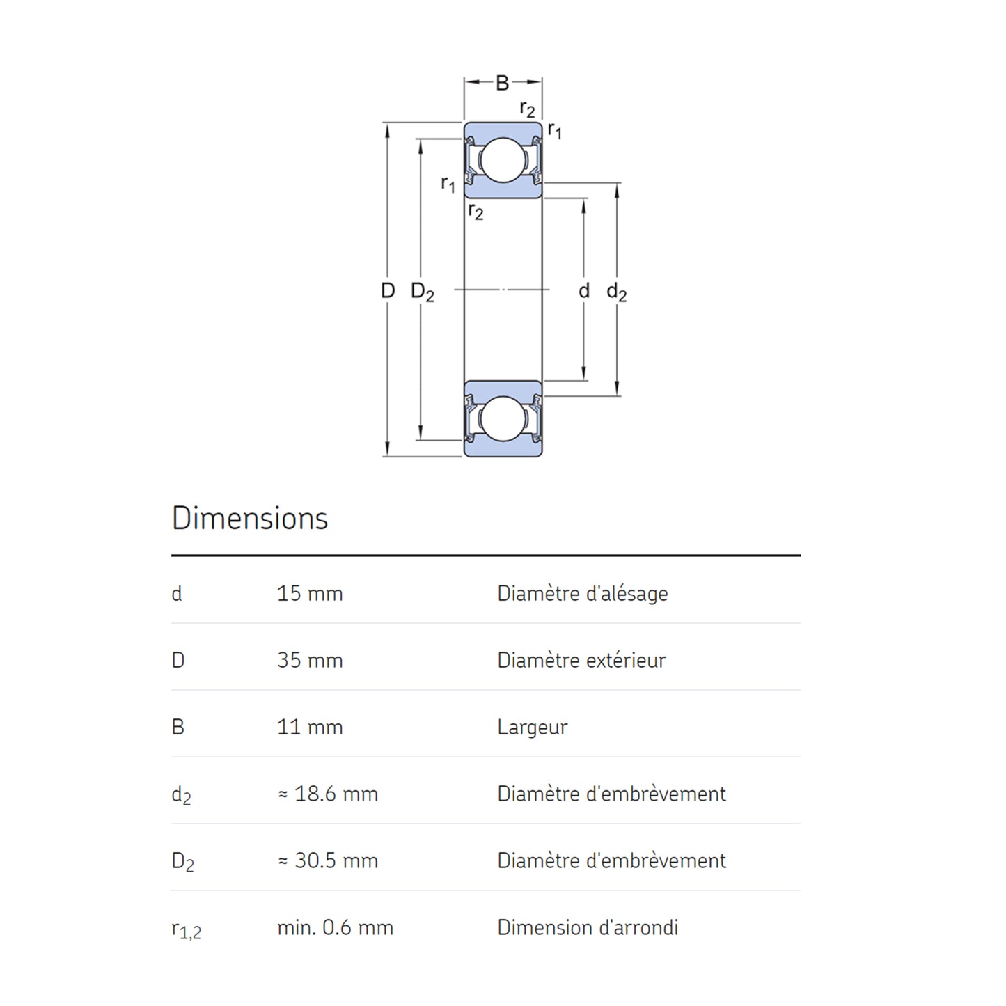 SKF / E-Moto Rear Wheel Bearing