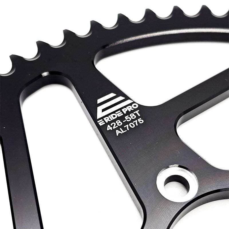 Couronne Arrière d'Origine (OEM) Aluminium 58T (Pas 428) / E-Ride Pro SR & SS 3.0