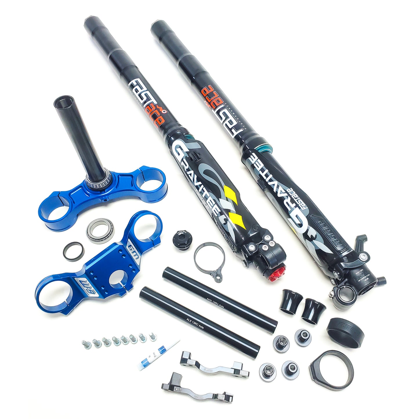 Kit Complet Fourche FastAce Gravitee Préparée Warp 9 & Tés Drop Crown / E-Moto